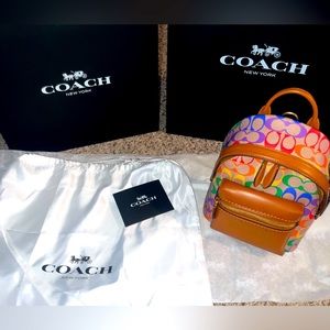 BNWT mini coach multicolor backpack W/tags, Box, Dust Bag & Gift Bag OBO
